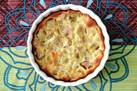 Clafoutis à la rhubarbe au Thermomix