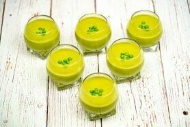 Crème de petits pois à la mozzarella au Thermomix
