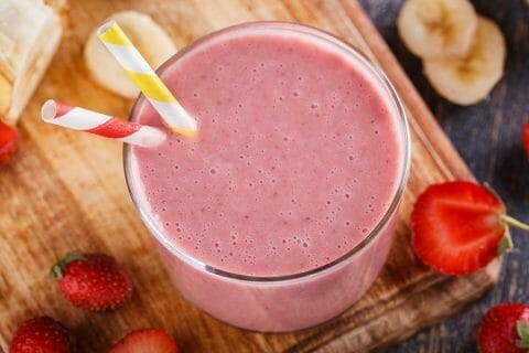 Milk-shake fraise banane