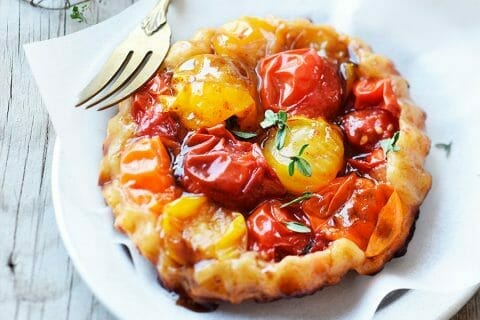 Tatin de tomates cerises à la tapenade