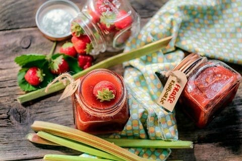 Confiture fraise rhubarbe