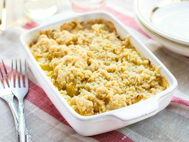 Crumble poulet, courgettes et parmesan au Thermomix