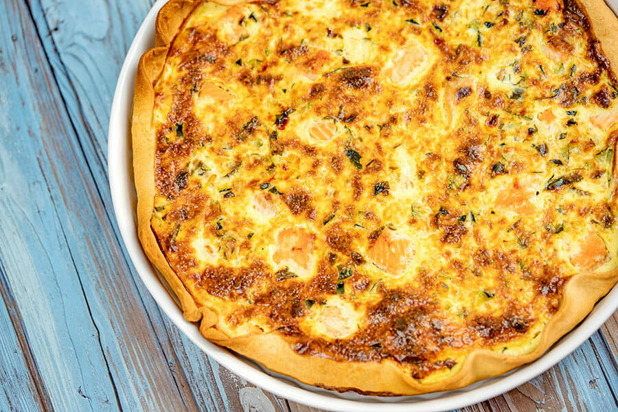 Quiche saumon et courgettes au Thermomix - Cookomix
