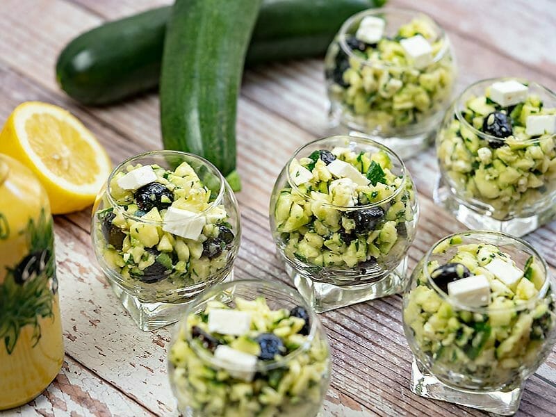 Salade de courgettes à la feta au Thermomix