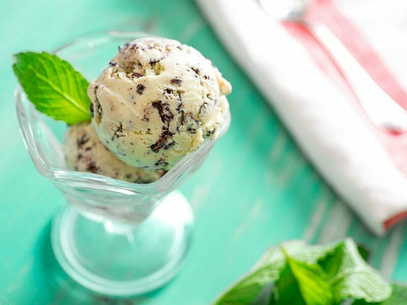 Glace menthe chocolat au Thermomix