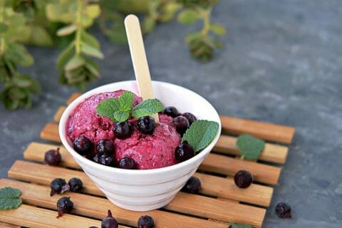 Sorbet au cassis