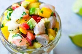Ceviche de crevettes, mangue, avocat au Thermomix