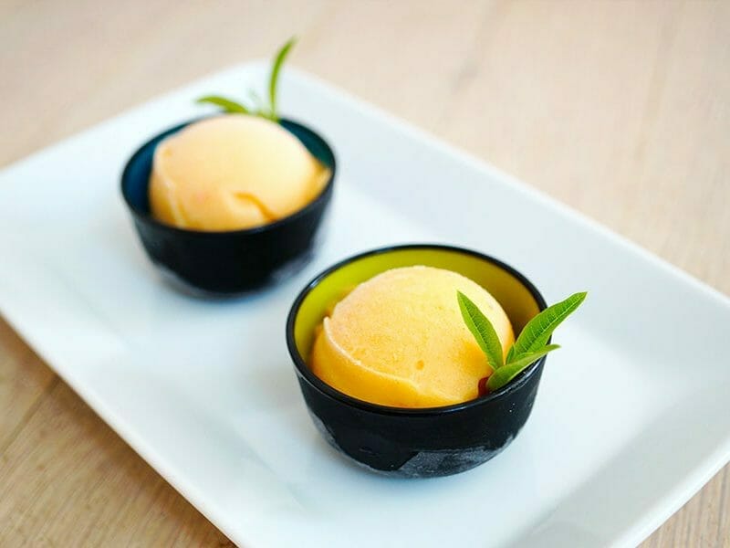 Sorbet pêche au Thermomix