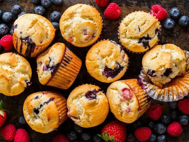 Mini muffins aux fruits rouges au Thermomix