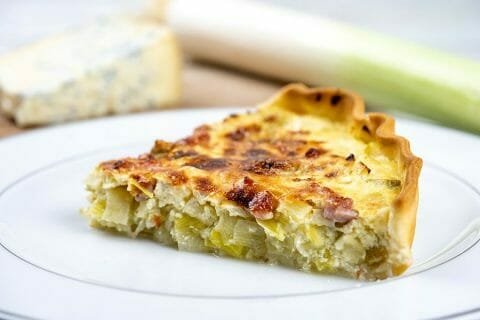 Tarte aux poireaux et gorgonzola