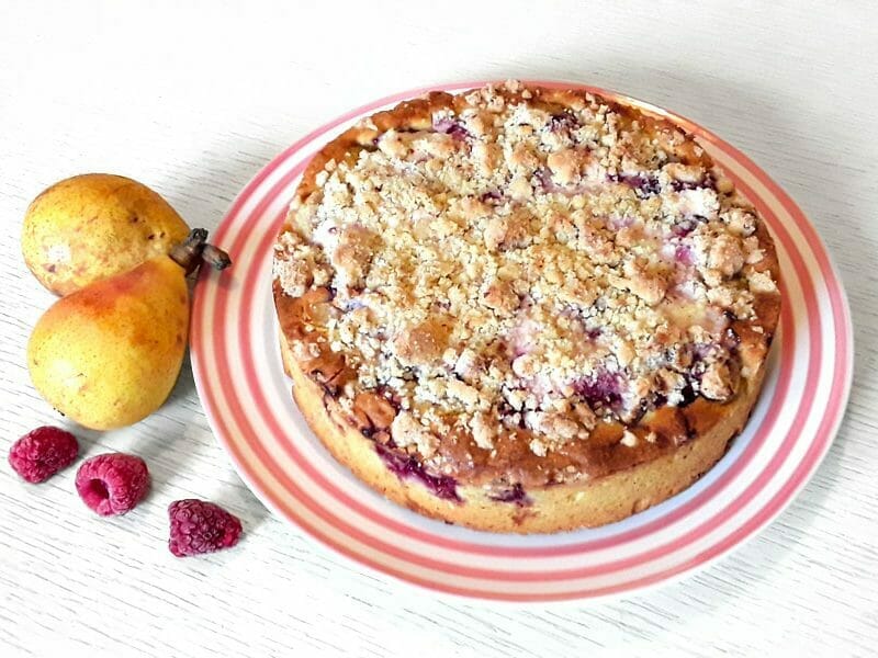 Gateau Poires Framboises Et Ricotta Au Thermomix Cookomix