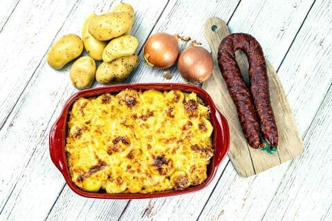 Gratin de pommes de terre au chorizo