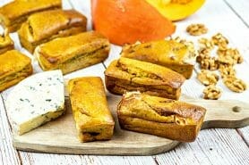Mini-cake au potimarron, noix et fourme de Montbrison au Thermomix