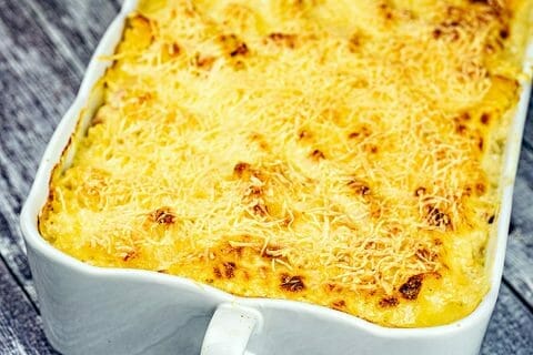 Gratin de pâtes au fromage blanc