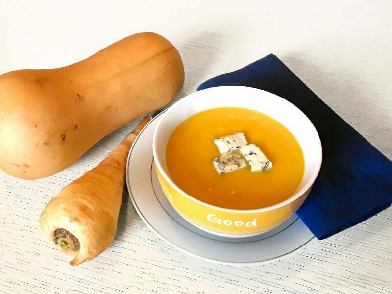 Velouté de butternut et panais à la fourme d’Ambert au Thermomix