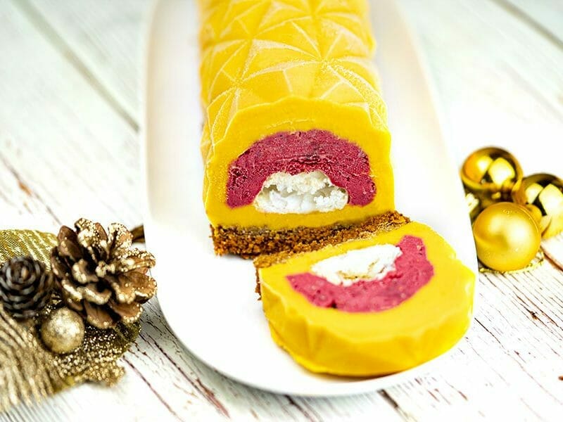 Buche Glacee Mangue Et Framboise Au Thermomix Cookomix