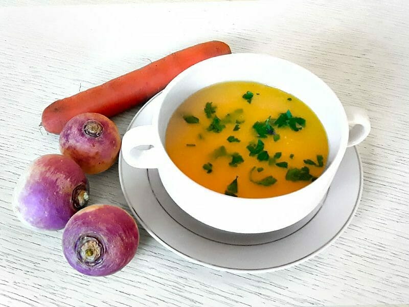 Velouté carottes et navets au curry au Thermomix