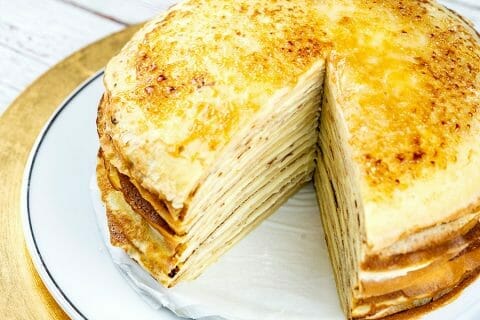 Gâteau de crêpes à la vanille – Mille crepe cake