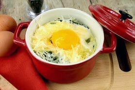 Oeufs cocotte épinards et chorizo au Thermomix
