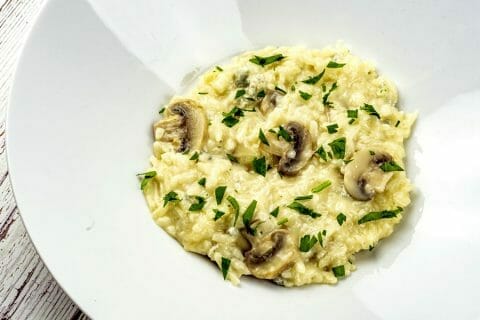 Risotto au gorgonzola et champignons