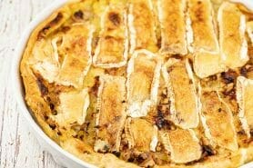 Tarte au camembert, pommes et lardons au Thermomix