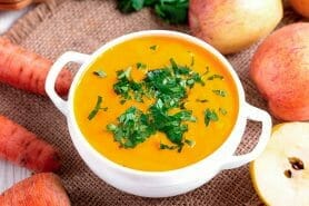 Velouté carottes et pommes, au lait de coco au Thermomix