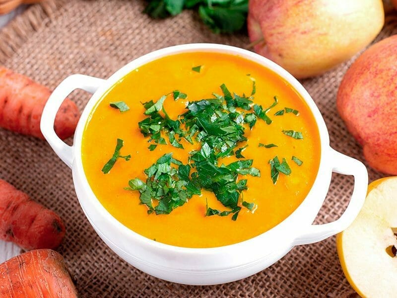 Velouté carottes et pommes, au lait de coco au Thermomix