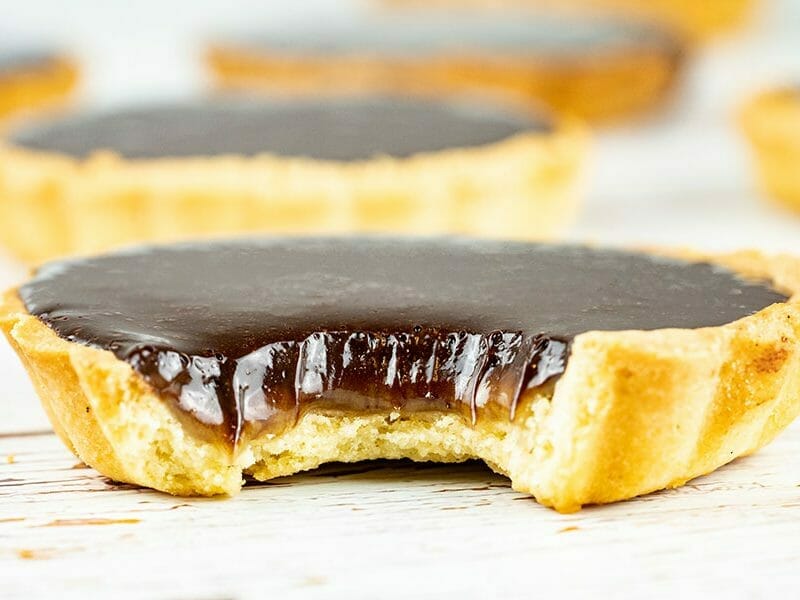 Tartelettes chocolat et caramel beurre salé au Thermomix