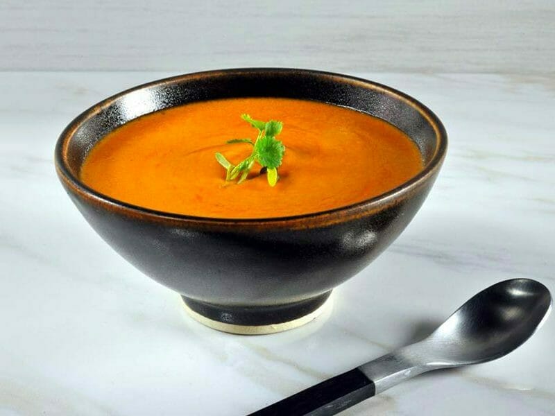 Velouté de carottes et poivrons rouges au Thermomix