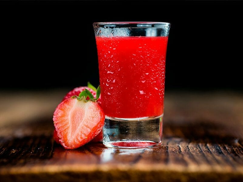 Shot vodka fraise au Thermomix