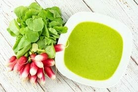 Velouté aux fanes de radis au Thermomix