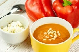 Soupe froide aux poivrons rouges au Thermomix