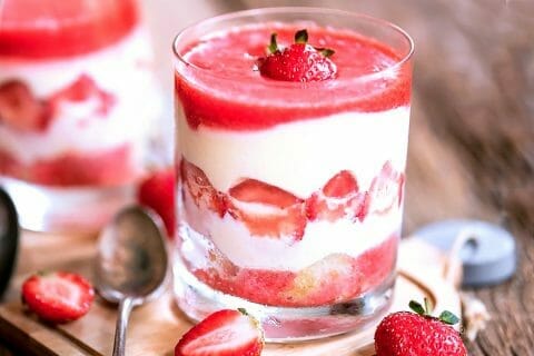 Tiramisu aux fraises en verrines