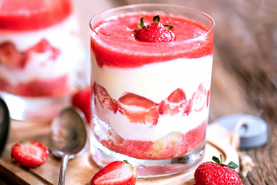 Tiramisu aux fraises en verrines au Thermomix