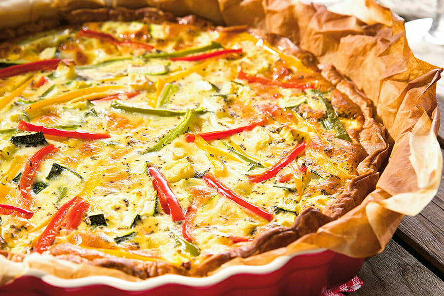 Quiche poivrons et courgettes au Thermomix - Cookomix