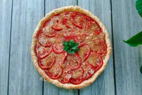 Tarte salée façon tomates farcies