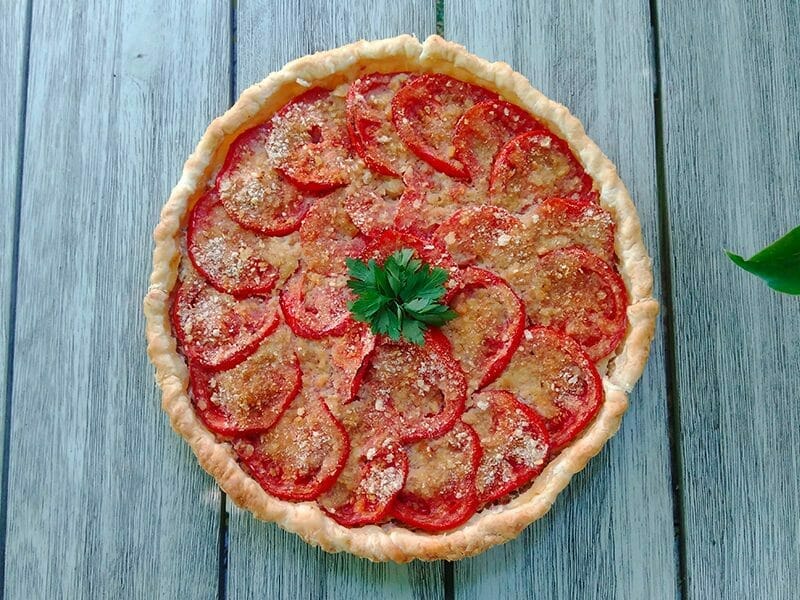 Tarte salée façon tomates farcies au Thermomix