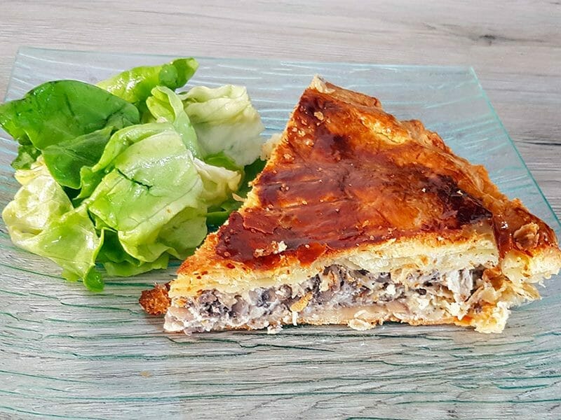 Tourte au poulet et aux champignons au Thermomix