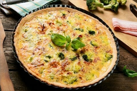 Quiche au brocoli et jambon