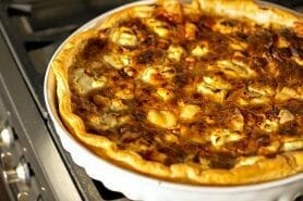 Tarte aux échalotes et au chèvre au Thermomix