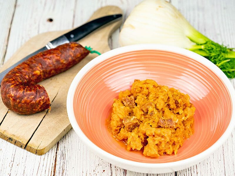 Fondue de fenouil au chorizo au Thermomix