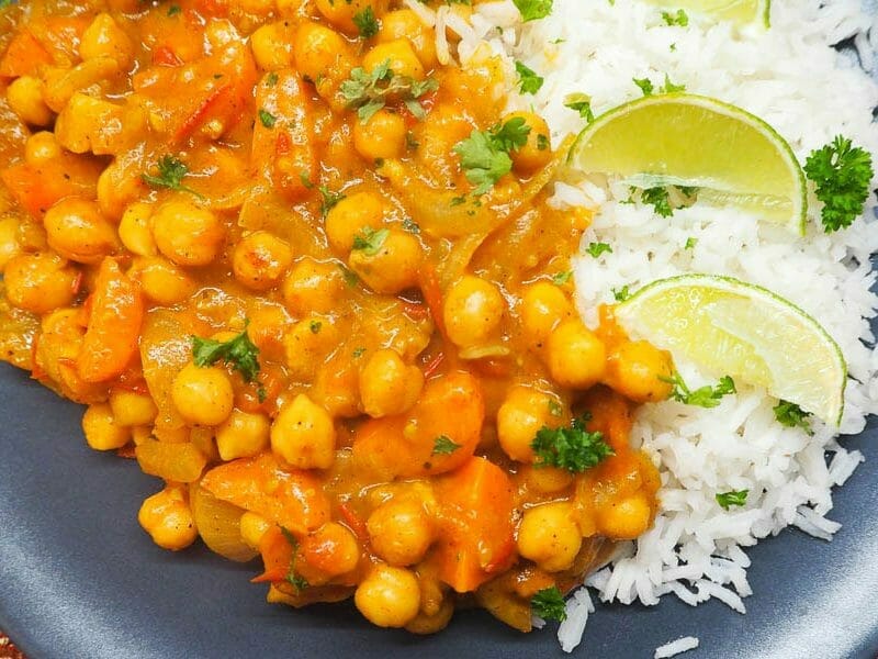 Curry de pois chiches au lait de coco au Thermomix