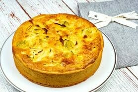 Gâteau poireaux, lardons et fromage au Thermomix