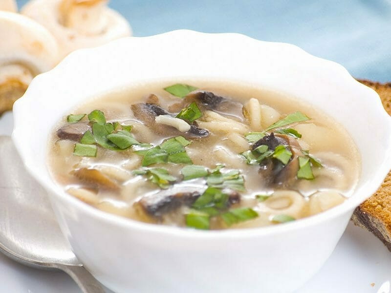 Soupe au poulet et champignons au Thermomix