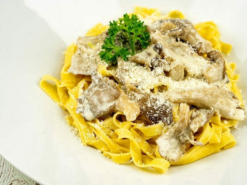 Tagliatelle sauce crémeuse aux pleurotes au Thermomix