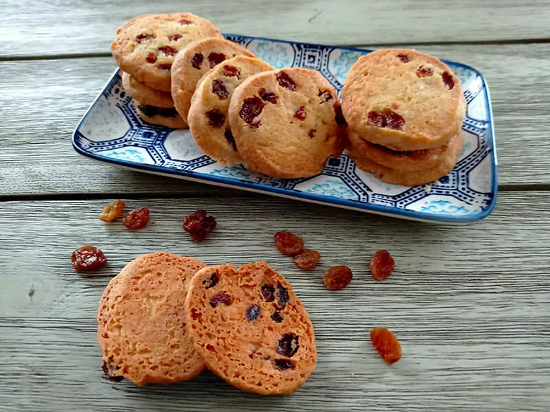 Sablés aux raisins secs et au rhum au Thermomix