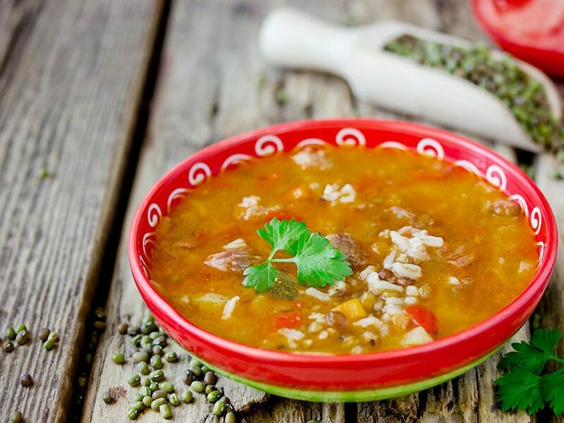 Soupe de légumes aux lentilles et au riz au Thermomix