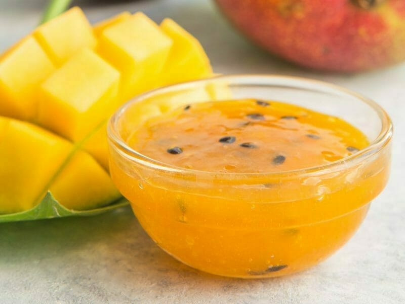 Confiture de mangues et fruits de la passion au Thermomix