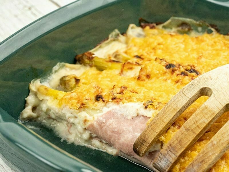 Gratin d’asperges au jambon au Thermomix