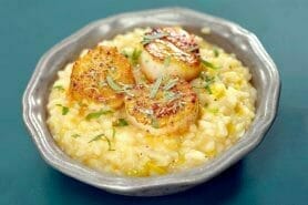 Risotto aux Saint Jacques et poireaux au Thermomix